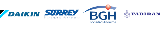 Marcas Daikin, Surrey, BGH y Tadiran